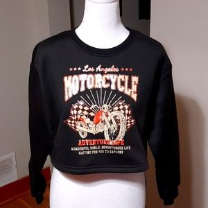 ●LA motorcycle cropped sweatshirt Size S